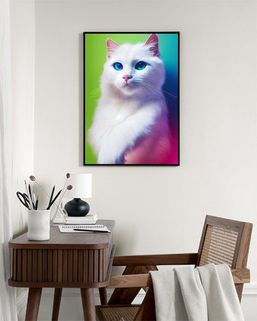 Katze mit Regenbogenfell